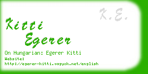 kitti egerer business card